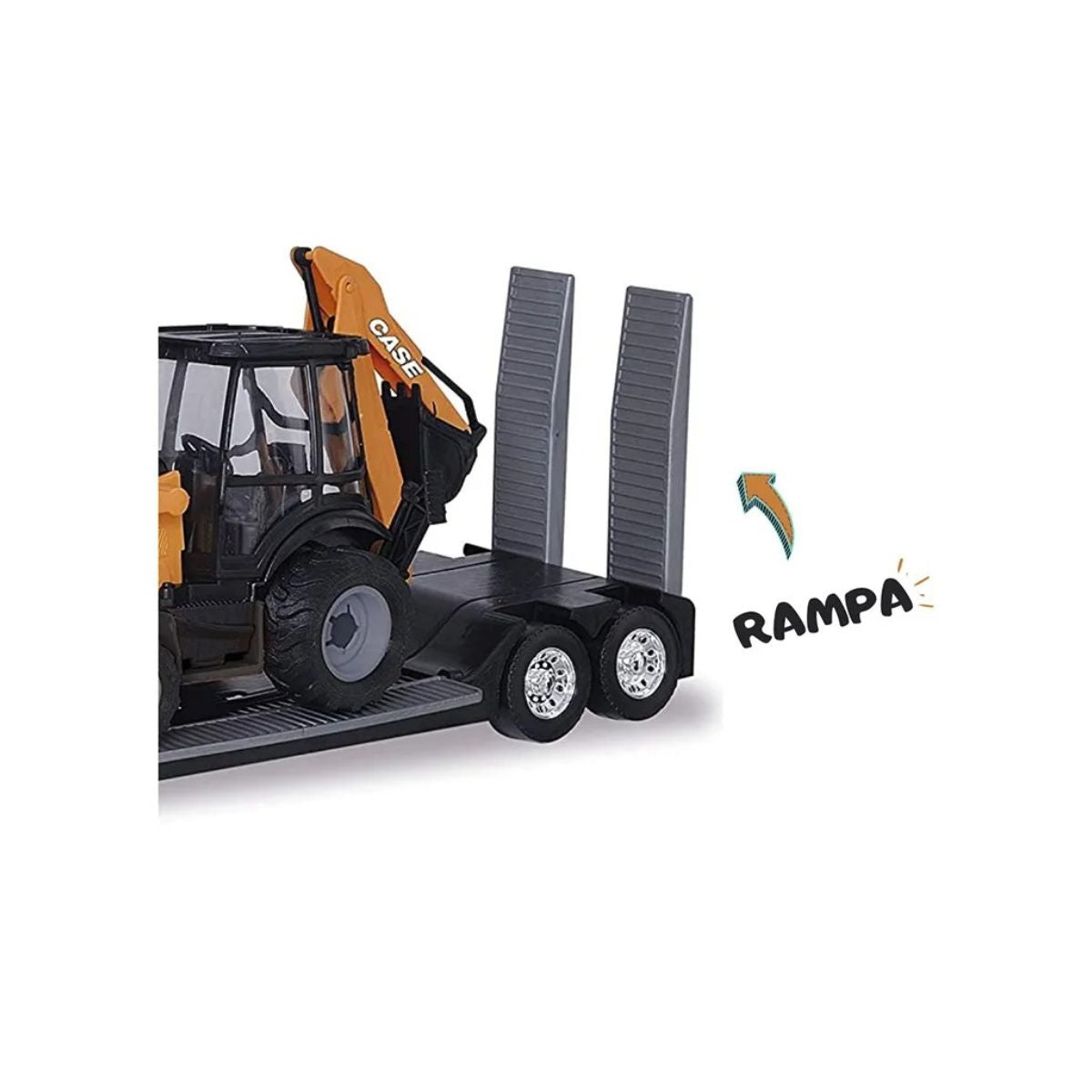 Brinquedo Caminhão Iveco Retroescavadeira Laranja - Usual Brinquedo Caminhão Iveco Retroescavadeira Laranja - Usual